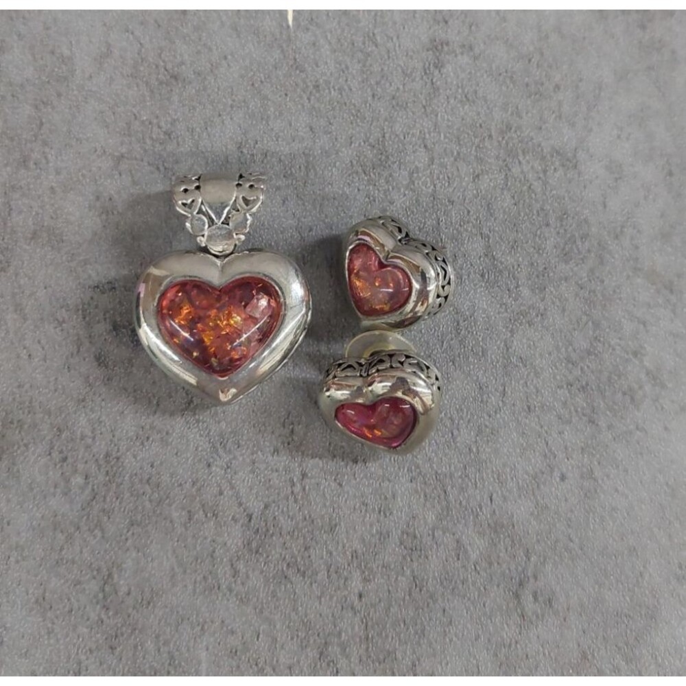 Brighton Pure Love Heart Pendant And Earrings Set topaz